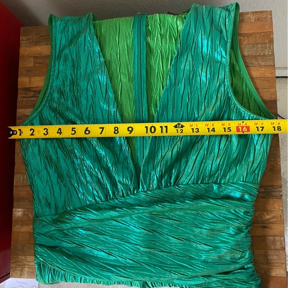 CQ by CQ Metallic green jumpsuit - Picture 8 of 15